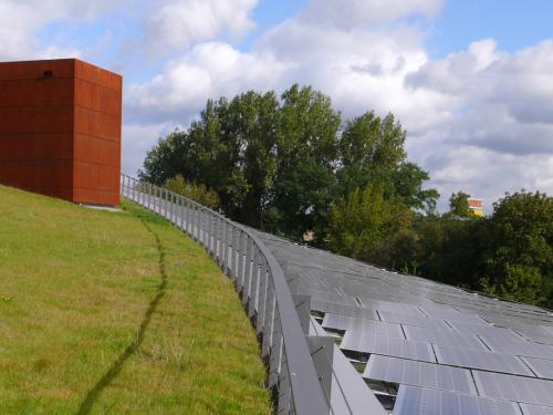 Green roof with a photovoltaic system