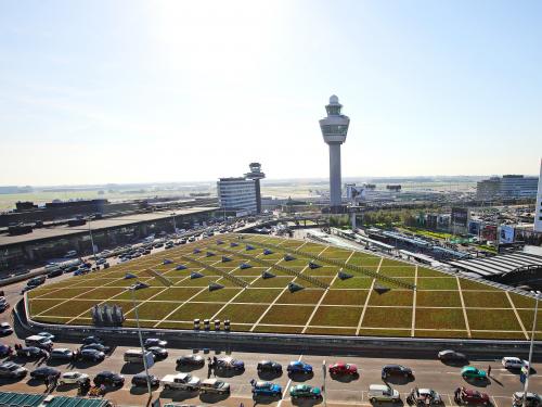 Airport with large green roof