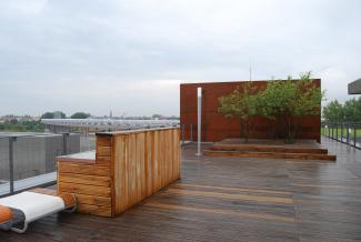 Bar on a green roof