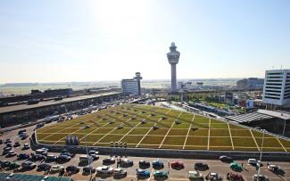 Airport with large green roof